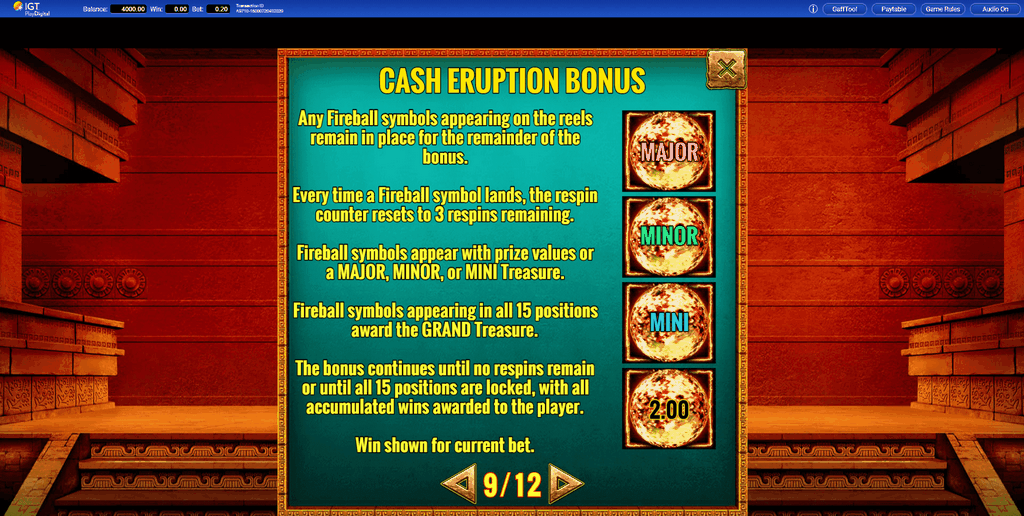 Gioca a Cash Eruption online gratis